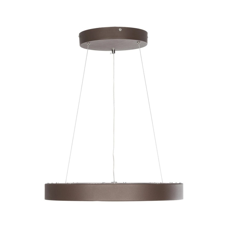 GloboStar® SALEM 61244 Κρεμαστή Πλαφονιέρα Οροφής Δαχτυλίδι-Κύκλος LED CCT 75W 8625lm 120° AC 220-240V - Εναλλαγή Φωτισμού μέσω Τηλεχειριστηρίου All In One Ψυχρό 6000k+Φυσικό 4500k+Θερμό 2700k Dimmable Φ45cm - Καφέ Χάλκινο - 3 Years Warranty