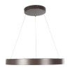 GloboStar® SALEM 61248 Κρεμαστή Πλαφονιέρα Οροφής Δαχτυλίδι-Κύκλος LED CCT 105W 12075lm 120° AC 220-240V - Εναλλαγή Φωτισμού μέσω Τηλεχειριστηρίου All In One Ψυχρό 6000k+Φυσικό 4500k+Θερμό 2700k Dimmable Φ60cm - Καφέ Χάλκινο - 3 Years Warranty