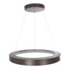 GloboStar® SALEM 61248 Κρεμαστή Πλαφονιέρα Οροφής Δαχτυλίδι-Κύκλος LED CCT 105W 12075lm 120° AC 220-240V - Εναλλαγή Φωτισμού μέσω Τηλεχειριστηρίου All In One Ψυχρό 6000k+Φυσικό 4500k+Θερμό 2700k Dimmable Φ60cm - Καφέ Χάλκινο - 3 Years Warranty