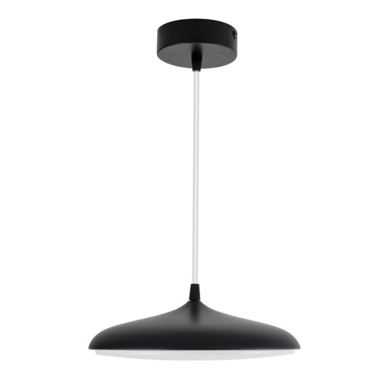 GloboStar® BARON 61251 Κρεμαστή Πλαφονιέρα Οροφής LED CCT 12W 1440lm 120° AC 220-240V - Εναλλαγή Φωτισμού μέσω Διακόπτη On/Off All In One Ψυχρό 6000k+Φυσικό 4500k+Θερμό 2700k Φ25 x Υ8cm - Μαύρο - 3 Years Warranty GloboStar® BARON 61251 Κρεμαστή Πλαφονιέρα Οροφής LED CCT 12W 1440lm 120° AC 220-240V - Εναλλαγή Φωτισμού μέσω Διακόπτη On/Off All In One Ψυχρό 6000k+Φυσικό 4500k+Θερμό 2700k Φ25 x Υ8cm - Μαύρο - 3 Years Warranty
