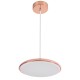 GloboStar® BARON 61253 Κρεμαστή Πλαφονιέρα Οροφής LED CCT 12W 1440lm 120° AC 220-240V - Εναλλαγή Φωτισμού μέσω Διακόπτη On/Off All In One Ψυχρό 6000k+Φυσικό 4500k+Θερμό 2700k Φ25 x Υ8cm - Χάλκινο Πλατίνα - 3 Years Warranty