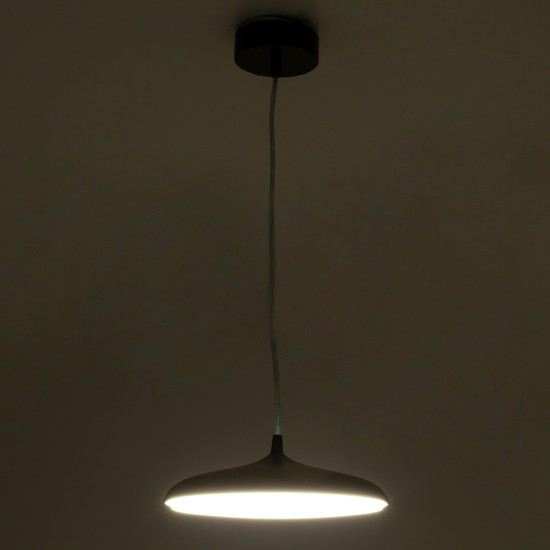 GloboStar® BARON 61253 Κρεμαστή Πλαφονιέρα Οροφής LED CCT 12W 1440lm 120° AC 220-240V - Εναλλαγή Φωτισμού μέσω Διακόπτη On/Off All In One Ψυχρό 6000k+Φυσικό 4500k+Θερμό 2700k Φ25 x Υ8cm - Χάλκινο Πλατίνα - 3 Years Warranty