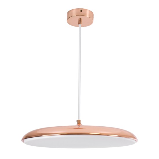 GloboStar® BARON 61256 Κρεμαστή Πλαφονιέρα Οροφής LED CCT 24W 2880lm 120° AC 220-240V - Εναλλαγή Φωτισμού μέσω Διακόπτη On/Off All In One Ψυχρό 6000k+Φυσικό 4500k+Θερμό 2700k Φ40 x Υ10cm - Χάλκινο Πλατίνα - 3 Years Warranty GloboStar® BARON 61256 Κρεμαστή Πλαφονιέρα Οροφής LED CCT 24W 2880lm 120° AC 220-240V - Εναλλαγή Φωτισμού μέσω Διακόπτη On/Off All In One Ψυχρό 6000k+Φυσικό 4500k+Θερμό 2700k Φ40 x Υ10cm - Χάλκινο Πλατίνα - 3 Years Warranty