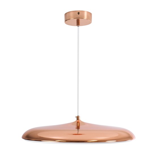 GloboStar® BARON 61256 Κρεμαστή Πλαφονιέρα Οροφής LED CCT 24W 2880lm 120° AC 220-240V - Εναλλαγή Φωτισμού μέσω Διακόπτη On/Off All In One Ψυχρό 6000k+Φυσικό 4500k+Θερμό 2700k Φ40 x Υ10cm - Χάλκινο Πλατίνα - 3 Years Warranty GloboStar® BARON 61256 Κρεμαστή Πλαφονιέρα Οροφής LED CCT 24W 2880lm 120° AC 220-240V - Εναλλαγή Φωτισμού μέσω Διακόπτη On/Off All In One Ψυχρό 6000k+Φυσικό 4500k+Θερμό 2700k Φ40 x Υ10cm - Χάλκινο Πλατίνα - 3 Years Warranty