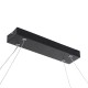 GLOBOSTAR® BOLIVAR 61271 Μοντέρνο Κρεμαστό Φωτιστικό Οροφής LED 54W 6210lm 360° AC 220-240V IP20 Ρυθμιζόμενο Λευκό CCT με Χειριστήριο από 2700K έως 6000K Dimmable - Lumileds SMD Chip - Μαύρο Ματ - Μ120 x Π30 x Υ2cm - 3 Χρόνια Εγγύηση