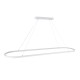 GLOBOSTAR® BOLIVAR 61272 Μοντέρνο Κρεμαστό Φωτιστικό Οροφής LED 54W 6210lm 360° AC 220-240V IP20 Ρυθμιζόμενο Λευκό CCT με Χειριστήριο από 2700K έως 6000K Dimmable - Lumileds SMD Chip - Λευκό Ματ - Μ120 x Π30 x Υ2cm - 3 Χρόνια Εγγύηση