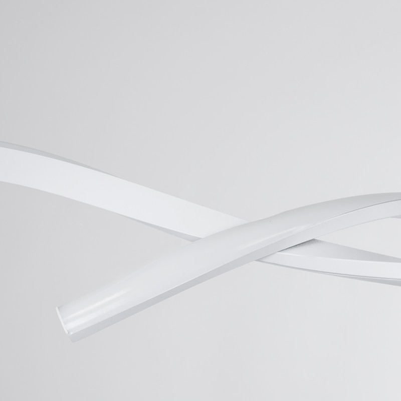 GloboStar® MORALES 61276 Κρεμαστό Φωτιστικό Οροφής Design LED CCT 54W 6048lm 200° AC 220-240V - Εναλλαγή Φωτισμού μέσω Τηλεχειριστηρίου All In One Ψυχρό 6000k+Φυσικό 4500k+Θερμό 2700k Dimmable Μ90 x Π14 x Υ14cm - Λευκό - 3 Years Warranty