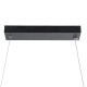 GloboStar® DOLORES 61279 Κρεμαστό Φωτιστικό Οροφής Design LED CCT 105W 11760lm 300° AC 220-240V - Εναλλαγή Φωτισμού μέσω Τηλεχειριστηρίου All In One Ψυχρό 6000k+Φυσικό 4500k+Θερμό 2700k Dimmable Μ110 x Π17 x Υ17.5cm - Μαύρο - 3 Years Warranty