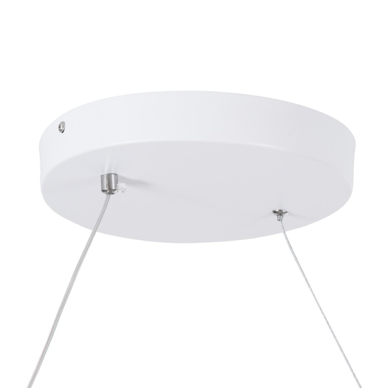 GloboStar® SPIRALE 61284 Κρεμαστό Φωτιστικό Οροφής Design LED CCT 75W 8400lm 300° AC 220-240V - Εναλλαγή Φωτισμού μέσω Τηλεχειριστηρίου All In One Ψυχρό 6000k+Φυσικό 4500k+Θερμό 2700k Dimmable Μ72 x Π25 x Υ30cm - Λευκό - 3 Years Warranty