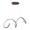 GloboStar® SPIRALE 61287 Κρεμαστό Φωτιστικό Οροφής Design LED CCT 75W 8400lm 300° AC 220-240V - Εναλλαγή Φωτισμού μέσω Τηλεχειριστηρίου All In One Ψυχρό 6000k+Φυσικό 4500k+Θερμό 2700k Dimmable Μ72 x Π25 x Υ30cm - Καφέ - 3 Years Warranty
