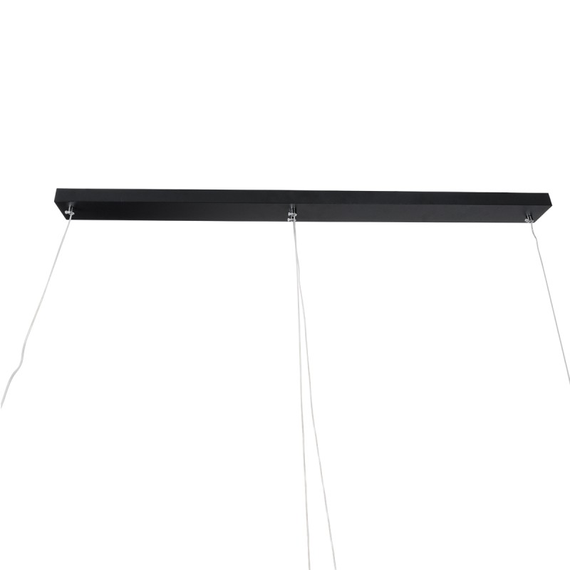 GLOBOSTAR® TEREZA 61288 Μοντέρνο Κρεμαστό Φωτιστικό Οροφής LED 67W 7504lm 300° AC 220-240V IP20 Ρυθμιζόμενο Λευκό CCT με Χειριστήριο από 2700K έως 6000K Dimmable - Lumileds SMD Chip - Μαύρο Ματ - Μ110 x Π4.5 x Υ34cm - 3 Χρόνια Εγγύηση