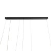 GLOBOSTAR® LINEARE 61290 Μοντέρνο Κρεμαστό Φωτιστικό Οροφής LED 67W 7504lm 300° AC 220-240V IP20 Ρυθμιζόμενο Λευκό CCT με Χειριστήριο από 2700K έως 6000K Dimmable - Lumileds SMD Chip - Μαύρο Ματ - Μ130 x Π25 x Υ60cm - 3 Χρόνια Εγγύηση