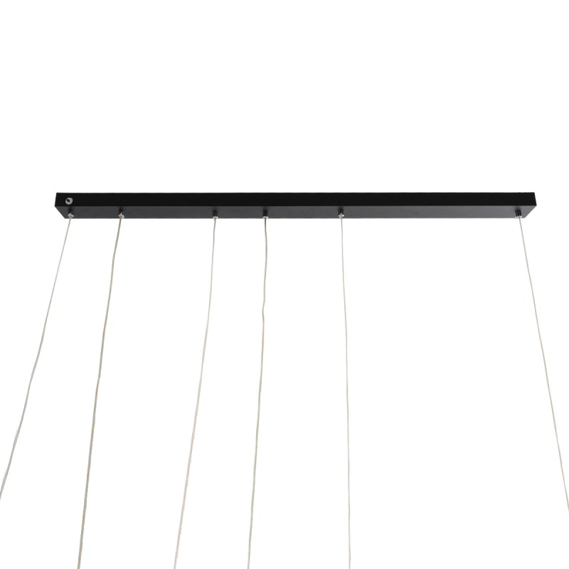 GLOBOSTAR® LINEARE 61290 Μοντέρνο Κρεμαστό Φωτιστικό Οροφής LED 67W 7504lm 300° AC 220-240V IP20 Ρυθμιζόμενο Λευκό CCT με Χειριστήριο από 2700K έως 6000K Dimmable - Lumileds SMD Chip - Μαύρο Ματ - Μ130 x Π25 x Υ60cm - 3 Χρόνια Εγγύηση