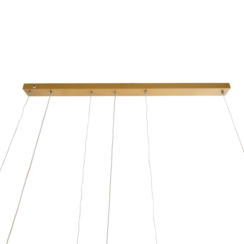 GloboStar® LINEARE 61291 Κρεμαστό Φωτιστικό Οροφής Design LED CCT 67W 7504lm 300° AC 220-240V - Εναλλαγή Φωτισμού μέσω Τηλεχειριστηρίου All In One Ψυχρό 6000k+Φυσικό 4500k+Θερμό 2700k Dimmable Μ130 x Π25 x Υ60cm - Χρυσό Πλατίνα - 3 Years Warranty