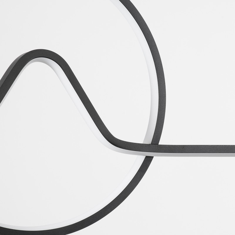 GloboStar® WINDY 61292 Κρεμαστό Φωτιστικό Οροφής Design LED CCT 67W 7504lm 300° AC 220-240V - Εναλλαγή Φωτισμού μέσω Τηλεχειριστηρίου All In One Ψυχρό 6000k+Φυσικό 4500k+Θερμό 2700k Dimmable Μ120 x Π4 x Υ30cm - Μαύρο - 3 Years Warranty