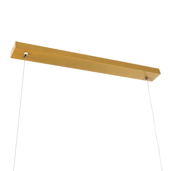 GloboStar® WINDY 61293 Κρεμαστό Φωτιστικό Οροφής Design LED CCT 67W 7504lm 300° AC 220-240V - Εναλλαγή Φωτισμού μέσω Τηλεχειριστηρίου All In One Ψυχρό 6000k+Φυσικό 4500k+Θερμό 2700k Dimmable Μ120 x Π4 x Υ30cm - Χρυσό Βούρτσας - 3 Years Warranty GloboStar® WINDY 61293 Κρεμαστό Φωτιστικό Οροφής Design LED CCT 67W 7504lm 300° AC 220-240V - Εναλλαγή Φωτισμού μέσω Τηλεχειριστηρίου All In One Ψυχρό 6000k+Φυσικό 4500k+Θερμό 2700k Dimmable Μ120 x Π4 x Υ30cm - Χρυσό Βούρτσας - 3 Years Warranty