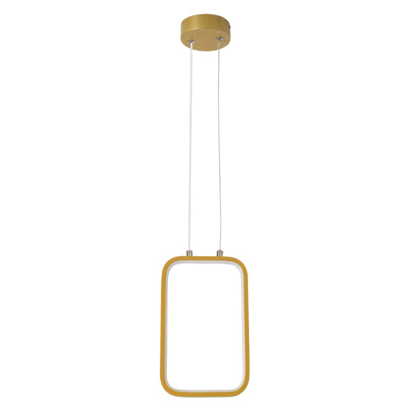 GloboStar® NEROBA 61301 Κρεμαστό Φωτιστικό Οροφής Linear Design LED CCT 12W 1320lm 360° AC 220-240V - Εναλλαγή Φωτισμού μέσω Διακόπτη On/Off All In One Ψυχρό 6000k+Φυσικό 4500k+Θερμό 2700k Μ16 x Π1.6 x Υ25.5cm - Χρυσό Βούρτσας - 3 Years Warranty