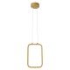 GloboStar® NEROBA 61301 Κρεμαστό Φωτιστικό Οροφής Linear Design LED CCT 12W 1320lm 360° AC 220-240V - Εναλλαγή Φωτισμού μέσω Διακόπτη On/Off All In One Ψυχρό 6000k+Φυσικό 4500k+Θερμό 2700k Μ16 x Π1.6 x Υ25.5cm - Χρυσό Βούρτσας - 3 Years Warranty