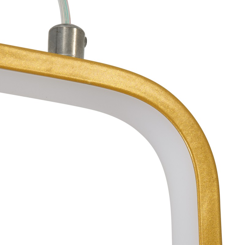 GloboStar® NEROBA 61301 Κρεμαστό Φωτιστικό Οροφής Linear Design LED CCT 12W 1320lm 360° AC 220-240V - Εναλλαγή Φωτισμού μέσω Διακόπτη On/Off All In One Ψυχρό 6000k+Φυσικό 4500k+Θερμό 2700k Μ16 x Π1.6 x Υ25.5cm - Χρυσό Βούρτσας - 3 Years Warranty