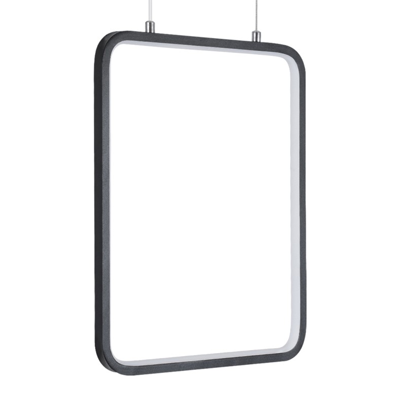 GloboStar® NEROBA 61302 Κρεμαστό Φωτιστικό Οροφής Linear Design LED CCT 18W 1980lm 360° AC 220-240V - Εναλλαγή Φωτισμού μέσω Διακόπτη On/Off All In One Ψυχρό 6000k+Φυσικό 4500k+Θερμό 2700k Μ29 x Π2 x Υ36cm - Μαύρο - 3 Years Warranty