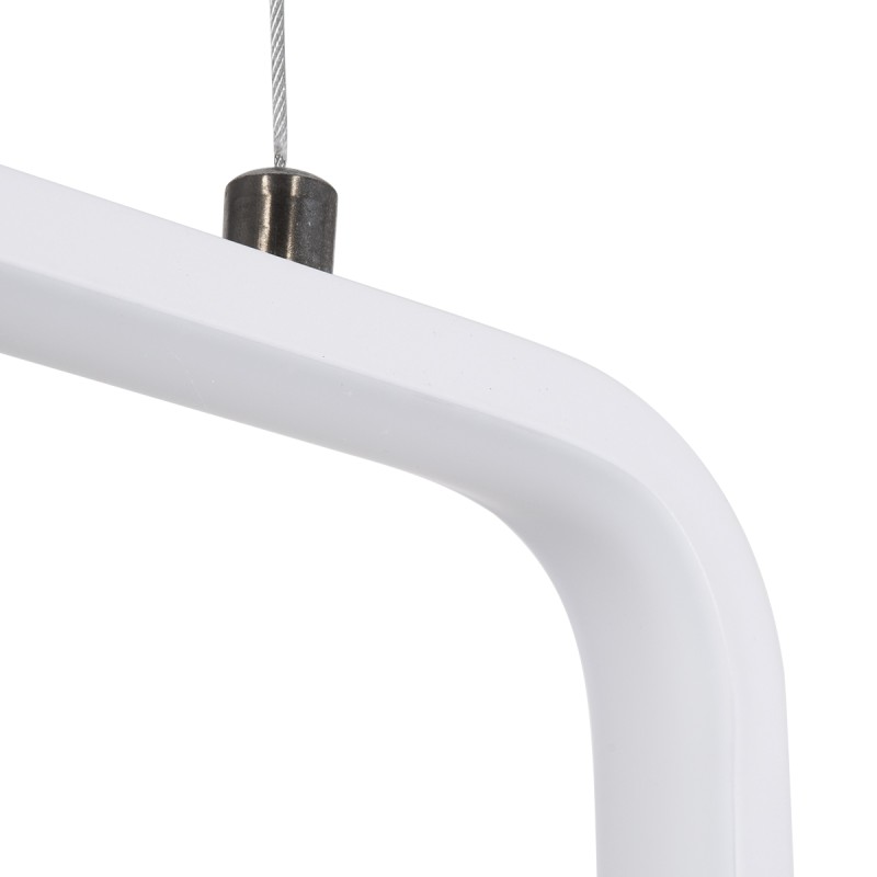 GloboStar® NEROBA 61303 Κρεμαστό Φωτιστικό Οροφής Linear Design LED CCT 18W 1980lm 360° AC 220-240V - Εναλλαγή Φωτισμού μέσω Διακόπτη On/Off All In One Ψυχρό 6000k+Φυσικό 4500k+Θερμό 2700k Μ29 x Π2 x Υ36cm - Λευκό - 3 Years Warranty