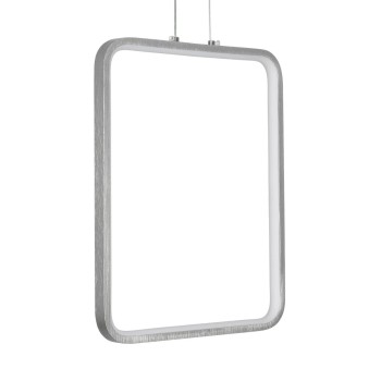 GLOBOSTAR® NEROBA 61304 Μοντέρνο Κρεμαστό Φωτιστικό Οροφής LED 18W 1980lm 360° AC 220-240V IP20 Ρυθμιζόμενο Λευκό CCT με On/Off 2700K/4500K/6000K - Lumileds SMD Chip - Νίκελ Βούρτσας - Μ29 x Π2 x Υ36cm - 3 Χρόνια Εγγύηση