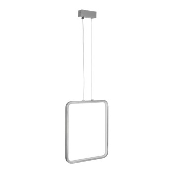 GLOBOSTAR® NEROBA 61304 Μοντέρνο Κρεμαστό Φωτιστικό Οροφής LED 18W 1980lm 360° AC 220-240V IP20 Ρυθμιζόμενο Λευκό CCT με On/Off 2700K/4500K/6000K - Lumileds SMD Chip - Νίκελ Βούρτσας - Μ29 x Π2 x Υ36cm - 3 Χρόνια Εγγύηση