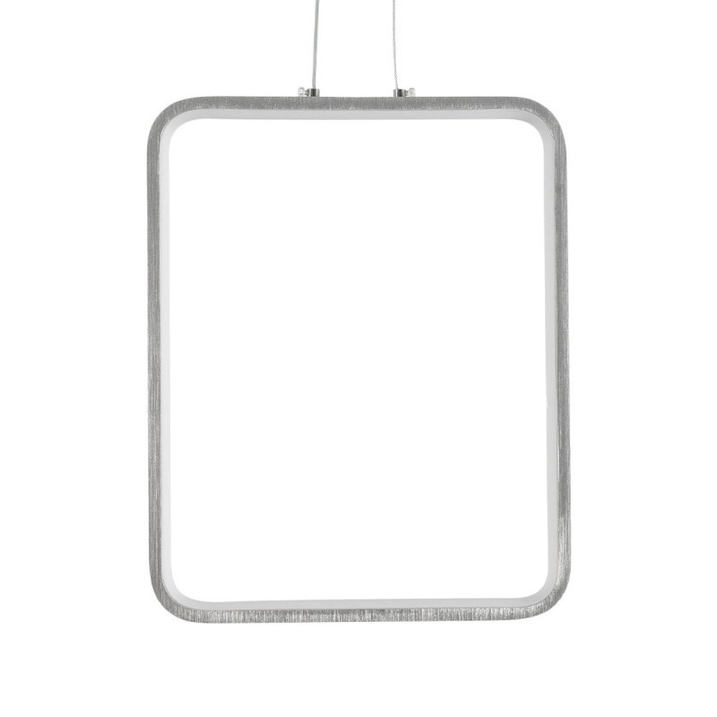 GLOBOSTAR® NEROBA 61304 Μοντέρνο Κρεμαστό Φωτιστικό Οροφής LED 18W 1980lm 360° AC 220-240V IP20 Ρυθμιζόμενο Λευκό CCT με On/Off 2700K/4500K/6000K - Lumileds SMD Chip - Νίκελ Βούρτσας - Μ29 x Π2 x Υ36cm - 3 Χρόνια Εγγύηση