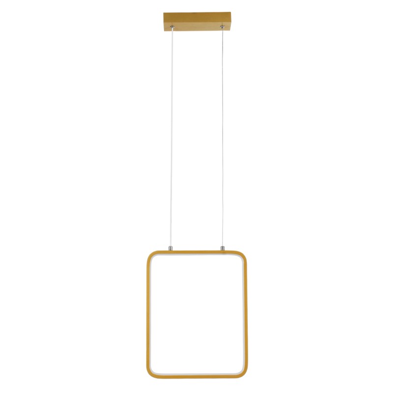 GloboStar® NEROBA 61305 Κρεμαστό Φωτιστικό Οροφής Linear Design LED CCT 18W 1980lm 360° AC 220-240V - Εναλλαγή Φωτισμού μέσω Διακόπτη On/Off All In One Ψυχρό 6000k+Φυσικό 4500k+Θερμό 2700k Μ29 x Π2 x Υ36cm - Χρυσό Βούρτσας - 3 Years Warranty