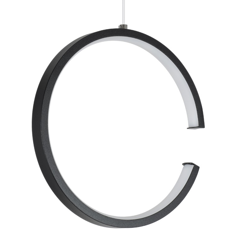 GloboStar® CEROBA 61306 Κρεμαστό Φωτιστικό Οροφής Linear Design LED CCT 12W 1320lm 360° AC 220-240V - Εναλλαγή Φωτισμού μέσω Διακόπτη On/Off All In One Ψυχρό 6000k+Φυσικό 4500k+Θερμό 2700k Φ22 x Π2cm - Μαύρο - 3 Years Warranty