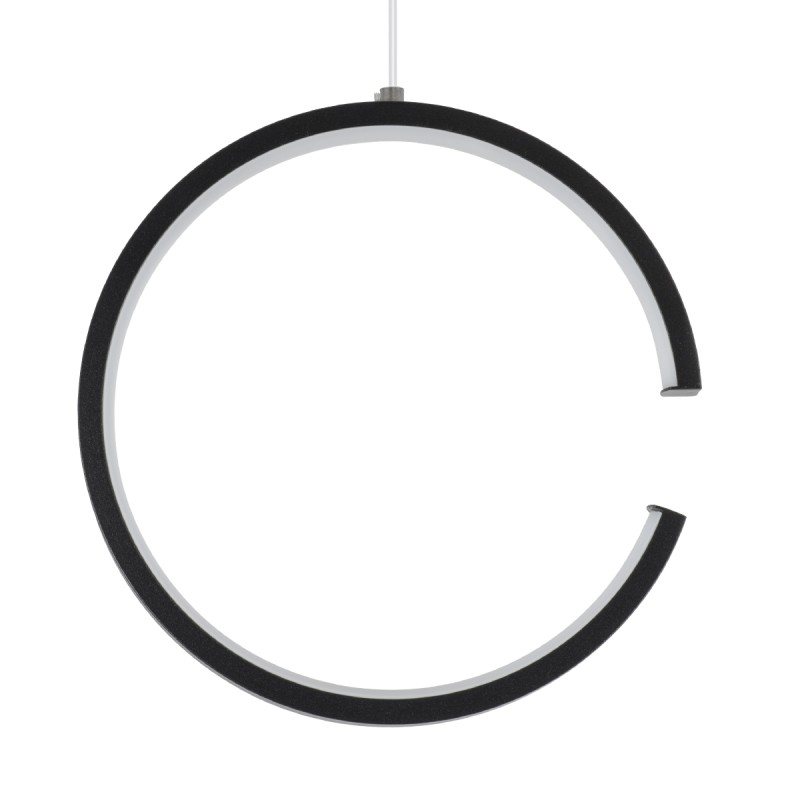 GloboStar® CEROBA 61306 Κρεμαστό Φωτιστικό Οροφής Linear Design LED CCT 12W 1320lm 360° AC 220-240V - Εναλλαγή Φωτισμού μέσω Διακόπτη On/Off All In One Ψυχρό 6000k+Φυσικό 4500k+Θερμό 2700k Φ22 x Π2cm - Μαύρο - 3 Years Warranty