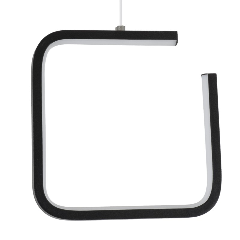 GloboStar® CEROBA 61308 Κρεμαστό Φωτιστικό Οροφής Linear Design LED CCT 12W 1320lm 360° AC 220-240V - Εναλλαγή Φωτισμού μέσω Διακόπτη On/Off All In One Ψυχρό 6000k+Φυσικό 4500k+Θερμό 2700k Μ22 x Π2 x Υ22cm - Μαύρο - 3 Years Warranty