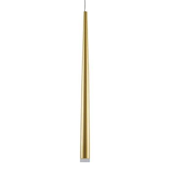 GloboStar® TEARS 61310 Κρεμαστό Φωτιστικό Οροφής Design LED CCT 3W 330lm 180° AC 220-240V - Εναλλαγή Φωτισμού μέσω Διακόπτη On/Off All In One Ψυχρό 6000k+Φυσικό 4500k+Θερμό 2700k Φ3.2 x Υ51.5cm - Χρυσό Βούρτσας - 3 Years Warranty