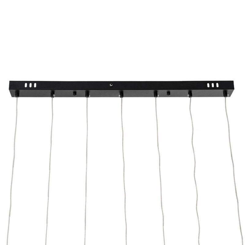 GloboStar® TEARS 61311 Κρεμαστό Φωτιστικό Οροφής Design LED CCT 21W 2310lm 180° AC 220-240V - Εναλλαγή Φωτισμού μέσω Τηλεχειριστηρίου All In One Ψυχρό 6000k+Φυσικό 4500k+Θερμό 2700k Dimmable Μ70 x Π3.2 x Υ60cm - Μαύρο - 3 Years Warranty