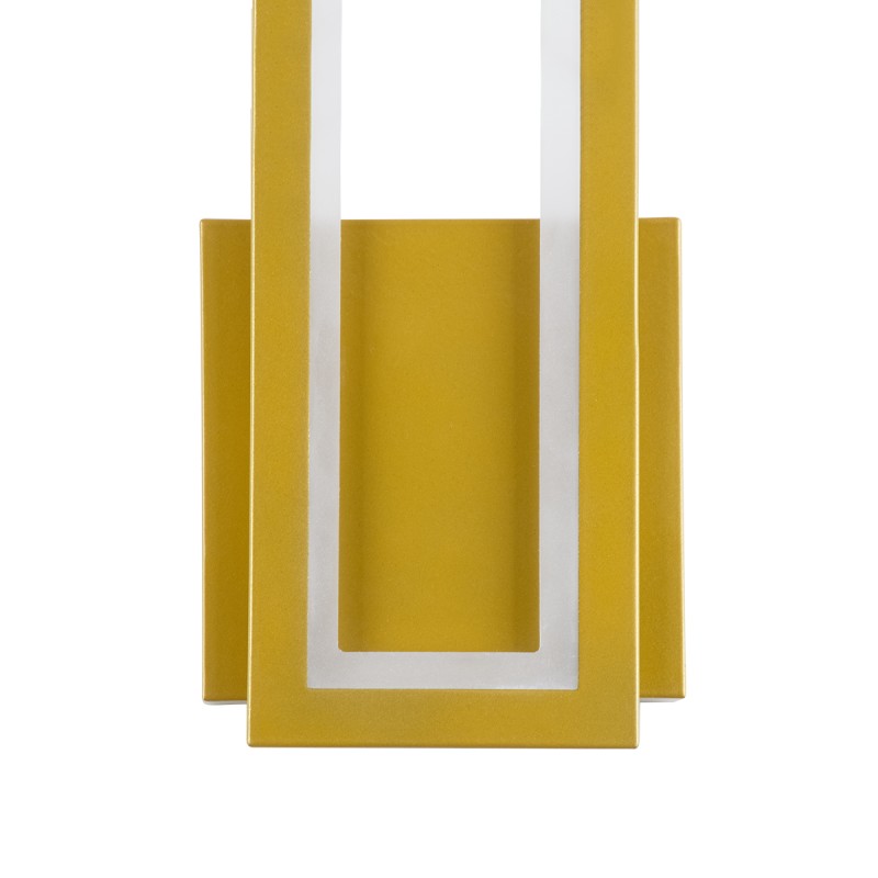 GloboStar® TIARA 61328 Φωτιστικό Τοίχου - Απλίκα Design LED CCT 12W 1440lm 360° AC 220-240V - Εναλλαγή Φωτισμού μέσω Διακόπτη On/Off All In One Ψυχρό 6000k+Φυσικό 4500k+Θερμό 2700k Μ12.5 x Π4 x Υ32cm - Χρυσό - 3 Years Warranty