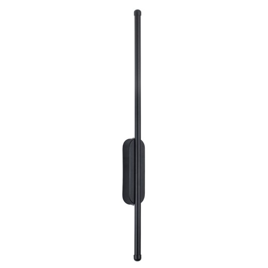 GloboStar® HARLEM 61331 Φωτιστικό Τοίχου - Απλίκα Design LED CCT 9W 1080lm 120° AC 220-240V - Εναλλαγή Φωτισμού μέσω Διακόπτη On/Off All In One Ψυχρό 6000k+Φυσικό 4500k+Θερμό 2700k Μ5 x Π4 x Υ60cm - Μαύρο - 3 Years Warranty