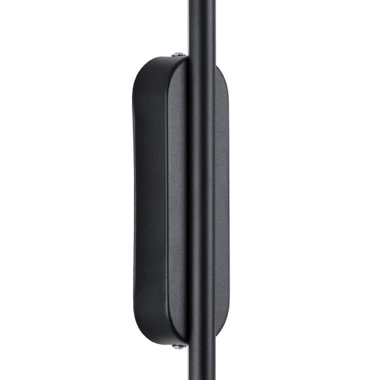 GloboStar® HARLEM 61331 Φωτιστικό Τοίχου - Απλίκα Design LED CCT 9W 1080lm 120° AC 220-240V - Εναλλαγή Φωτισμού μέσω Διακόπτη On/Off All In One Ψυχρό 6000k+Φυσικό 4500k+Θερμό 2700k Μ5 x Π4 x Υ60cm - Μαύρο - 3 Years Warranty