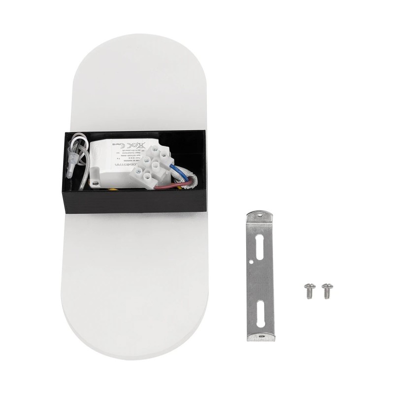 GLOBOSTAR® RARE 61337 Μοντέρνο Φωτιστικό Τοίχου - Απλίκα LED 5W 600lm 180° AC 220-240V IP20 Ρυθμιζόμενο Λευκό CCT με On/Off 2700K/4500K/6000K - Lumileds SMD Chip - Μαύρο Ματ - Μ10 x Π4 x Υ27cm - 3 Χρόνια Εγγύηση