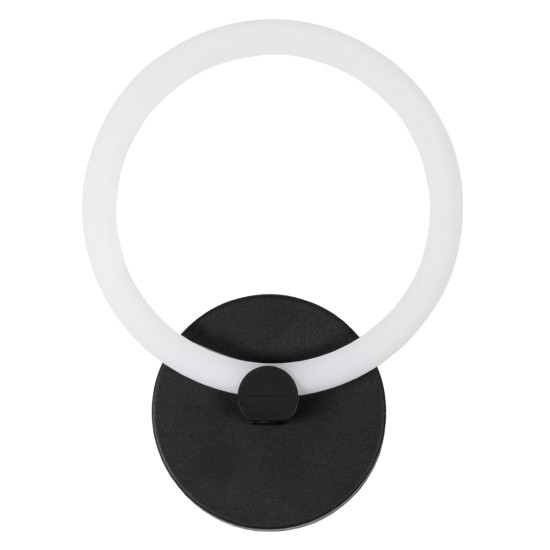 GloboStar® MATILDA 61339 Φωτιστικό Τοίχου - Απλίκα Design LED CCT 8W 960lm 360° AC 220-240V - Εναλλαγή Φωτισμού μέσω Διακόπτη On/Off All In One Ψυχρό 6000k+Φυσικό 4500k+Θερμό 2700k Μ20 x Π5 x Υ25.5cm - Μαύρο - 3 Years Warranty