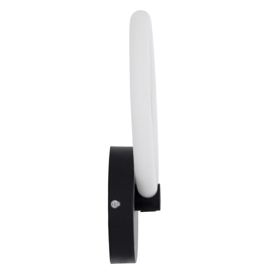 GloboStar® MATILDA 61339 Φωτιστικό Τοίχου - Απλίκα Design LED CCT 8W 960lm 360° AC 220-240V - Εναλλαγή Φωτισμού μέσω Διακόπτη On/Off All In One Ψυχρό 6000k+Φυσικό 4500k+Θερμό 2700k Μ20 x Π5 x Υ25.5cm - Μαύρο - 3 Years Warranty