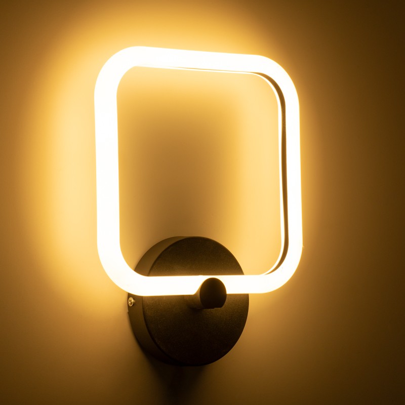 GloboStar® ELIZA 61343 Φωτιστικό Τοίχου - Απλίκα Design LED CCT 8W 960lm 360° AC 220-240V - Εναλλαγή Φωτισμού μέσω Διακόπτη On/Off All In One Ψυχρό 6000k+Φυσικό 4500k+Θερμό 2700k Μ22 x Π5 x Υ28.5cm - Μαύρο - 3 Years Warranty