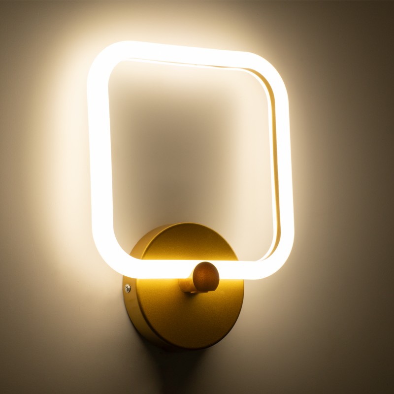 GloboStar® ELIZA 61344 Φωτιστικό Τοίχου - Απλίκα Design LED CCT 8W 960lm 360° AC 220-240V - Εναλλαγή Φωτισμού μέσω Διακόπτη On/Off All In One Ψυχρό 6000k+Φυσικό 4500k+Θερμό 2700k Μ22 x Π5 x Υ28.5cm - Χρυσό - 3 Years Warranty