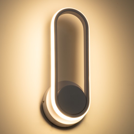 GLOBOSTAR® DALLAS 61346 Μοντέρνο Φωτιστικό Τοίχου - Απλίκα LED 12W 1440lm 300° AC 220-240V IP20 Ρυθμιζόμενο Λευκό CCT με On/Off 2700K/4500K/6000K - Lumileds SMD Chip - Λευκό Ματ - Μ12 x Π6.5 x Υ32cm - 3 Χρόνια Εγγύηση GloboStar® DALLAS 61346 Φωτιστικό Τοίχου - Απλίκα Design LED CCT 12W 1440lm 360° AC 220-240V - Εναλλαγή Φωτισμού μέσω Διακόπτη On/Off All In One Ψυχρό 6000k+Φυσικό 4500k+Θερμό 2700k Μ12 x Π6.5 x Υ32cm - Λευκό - 3 Years Warranty