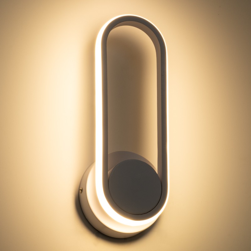 GloboStar® DALLAS 61346 Φωτιστικό Τοίχου - Απλίκα Design LED CCT 12W 1440lm 360° AC 220-240V - Εναλλαγή Φωτισμού μέσω Διακόπτη On/Off All In One Ψυχρό 6000k+Φυσικό 4500k+Θερμό 2700k Μ12 x Π6.5 x Υ32cm - Λευκό - 3 Years Warranty