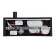 GloboStar® PALADIN 61351 Μοντέρνο Φωτιστικό Τοίχου - Απλίκα Ξενοδοχείου Bed Side LED 6W 720lm 36° AC 220-240V - Reading Light & Κρυφός Φωτισμός - Φορτιστές USB 3A & Wireless 20W - Μ30 x Π11 x Υ12cm - Φυσικό Λευκό 4500K - Μαύρο - Αριστερό
