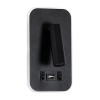 GLOBOSTAR® LADY-O 61363 Μοντέρνο Φωτιστικό Τοίχου - Απλίκα Ξενοδοχείου Reading Light με Φορτιστή USB 3A LED 10W 1000lm 36° & 360° AC 220-240V IP20 Φυσικό Λευκό 4500K - Bridgelux COB Chip & TÜV SÜD Driver - Μαύρο Ματ - Μ10.5 x Π10 x Υ18.5cm - 3 Χρό