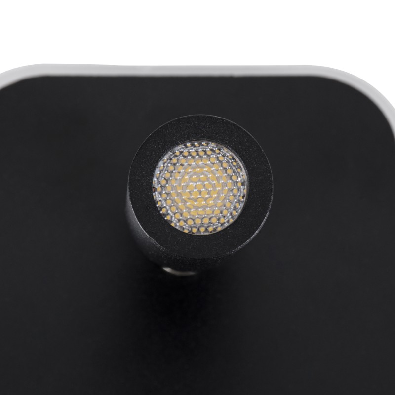 GLOBOSTAR® LADY-O 61363 Μοντέρνο Φωτιστικό Τοίχου - Απλίκα Ξενοδοχείου Reading Light με Φορτιστή USB 3A LED 10W 1000lm 36° & 360° AC 220-240V IP20 Φυσικό Λευκό 4500K - Bridgelux COB Chip & TÜV SÜD Driver - Μαύρο Ματ - Μ10.5 x Π10 x Υ18.5cm - 3 Χρό