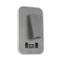 GLOBOSTAR® LADY-O 61365 Μοντέρνο Φωτιστικό Τοίχου - Απλίκα Ξενοδοχείου Reading Light με Φορτιστή USB 3A LED 10W 1000lm 36° & 360° AC 220-240V IP20 Φυσικό Λευκό 4500K - Bridgelux COB Chip & TÜV SÜD Driver - Γκρι Ματ - Μ10.5 x Π10 x Υ18.5cm - 3 Χρόν