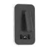 GLOBOSTAR® LADY-O 61365 Μοντέρνο Φωτιστικό Τοίχου - Απλίκα Ξενοδοχείου Reading Light με Φορτιστή USB 3A LED 10W 1000lm 36° & 360° AC 220-240V IP20 Φυσικό Λευκό 4500K - Bridgelux COB Chip & TÜV SÜD Driver - Γκρι Ανθρακί Ματ - Μ10.5 x Π10 x Υ18.5cm