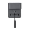 GLOBOSTAR® IBIS 61369 Μοντέρνο Φωτιστικό Τοίχου - Απλίκα Ξενοδοχείου Reading Light με Φορτιστή USB 3A LED 10W 1100lm 36° & 360° AC 220-240V IP20 Φυσικό Λευκό 4500K - Bridgelux COB Chip & TÜV SÜD Driver - Γκρι Ανθρακί Ματ - Μ10 x Π6.1 x Υ18cm - 3 Χ